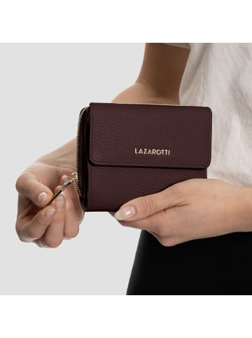 Lazarotti Bologna Leather Geldbörse Leder 12 cm in burgundy