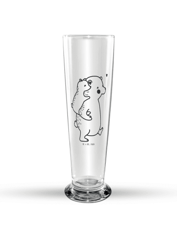 Mr. & Mrs. Panda Bierglas Papa Bär ohne Spruch in Transparent