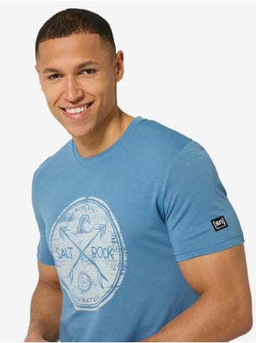 super.natural Merino T-Shirt SALT & ROCK in blau