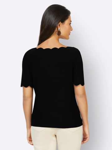 creation L Kurzarmshirt in schwarz