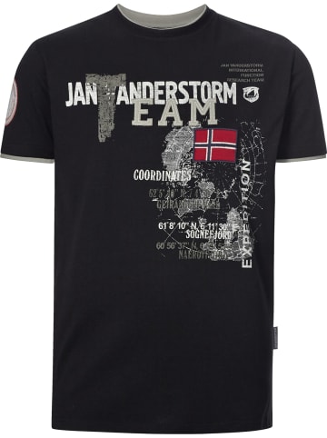 Jan Vanderstorm T-Shirt SÖLVE in schwarz