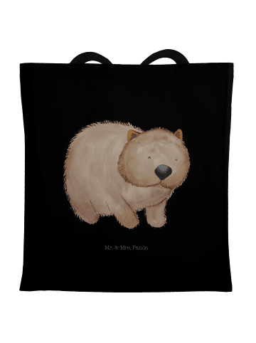 Mr. & Mrs. Panda Einkaufsbeutel Wombat ohne Spruch in Schwarz