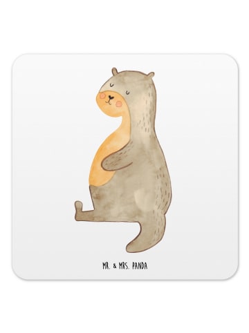 Mr. & Mrs. Panda Coaster Otter Bauch ohne Spruch in Weiß