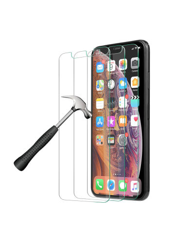 Platyne 3er-Pack Panzerglas für iPhone XR in Transparent