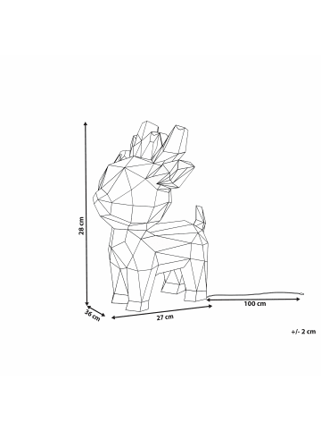 Beliani Dekobeleuchtung PIENI in Bunt - (W) 21 x (H) 35 x (L) 25 cm
