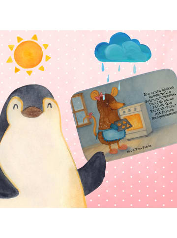 Mr. & Mrs. Panda Badematte Maus Kekse Design mit Spruch in Weiß