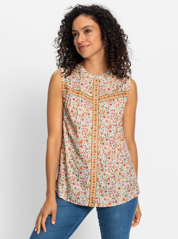 WITT WEIDEN Druckbluse in ecru-papaya-bedruckt
