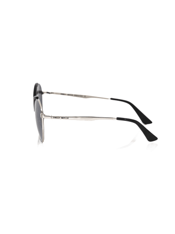 Frankie Morello Schwarz Metallic Damen Sonnenbrille