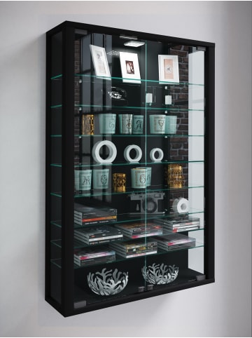 VCM  Wandvitrine Glasvitrine Vitrosa Mini in Schwarz