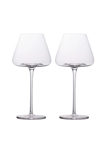 Intirilife Wein Glas Set 600 ml Weißwein Rotwein Gläser Spülmaschinenfest in Transparent