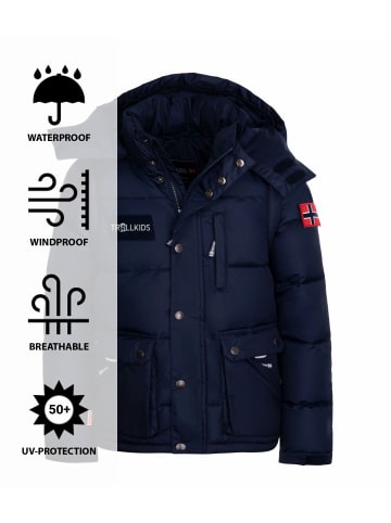 Trollkids Parka Jacke Zip Off "Holmdalen XT" in Marineblau