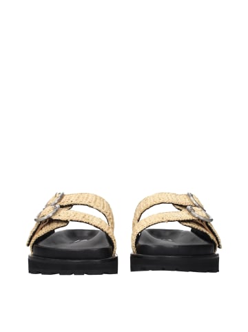 Jil Sander Beige Raffia Hausschuhe