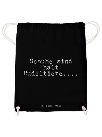 Mr. & Mrs. Panda Stoffbeutel Schuhe sind halt Rudeltiere....... ... in Schwarz