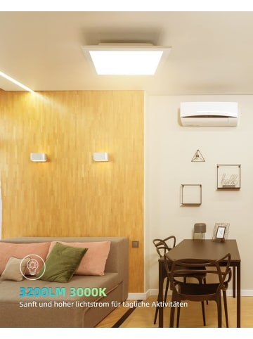 ZMH LED Deckenleuchte in Weiß Panel 40W Rechteckig 3000K warmweiß L 60CM