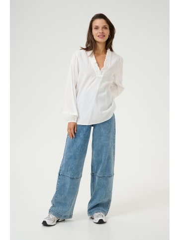 Kaffe Langarm-Bluse KAsanni in Chalk