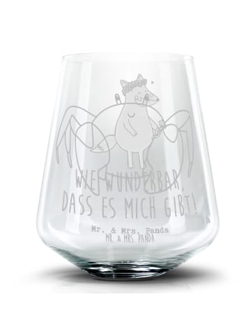 Mr. & Mrs. Panda Blümchentailglas Sternzeichen Krebs ohne Spruch in Transparent