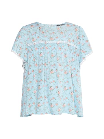 DreiMaster Vintage Bluse in Hellblau Blume