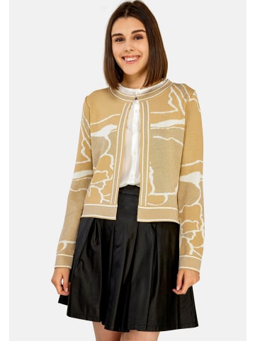 TOOCHE Jacke & Mantel "Cardigan Muster" in beige