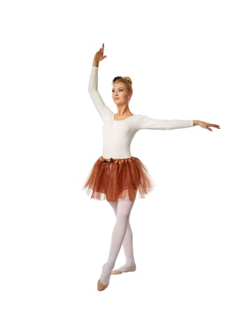 tectake Tutu aus 3-lagigen Tüll, braun