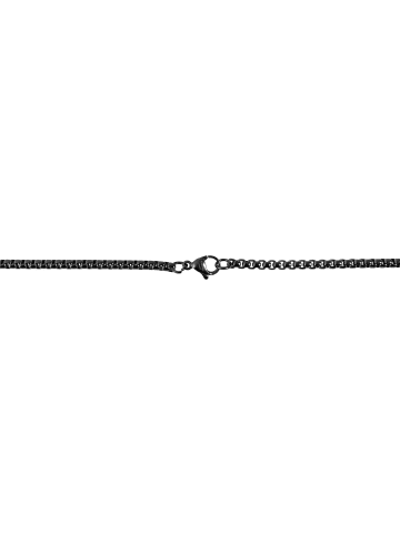 Adeliás Unisex Halskette mit Anhänger – Kreuz aus Edelstahl in schwarz