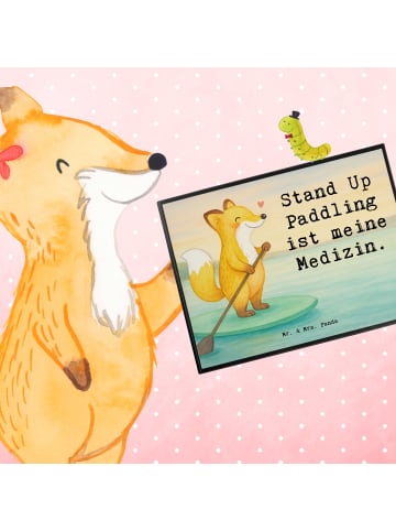 Mr. & Mrs. Panda tischpad Fuchs Stand Up Paddling Design mit Spruch in Weiß