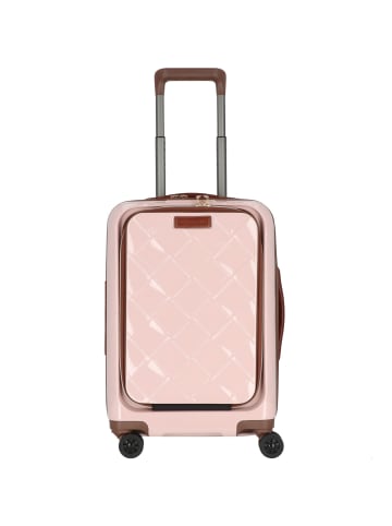 Stratic Leather&More 4-Rollen Kabinentrolley 55 cm in rose