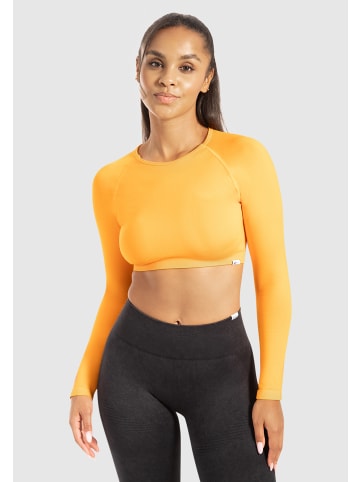 SMILODOX Crop Longsleeve Bethy Seamless in Orange