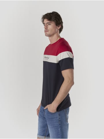 KOROSHI Baumwollstreifen-block crew in blau