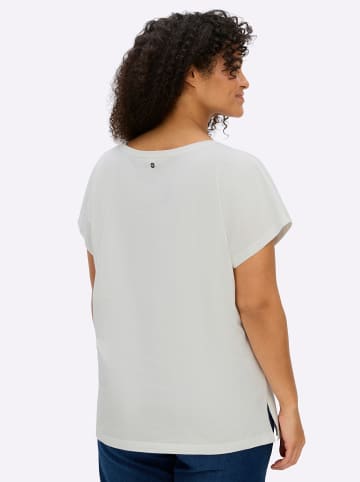 sheego Shirt in ecru-tiefblau-bedruckt