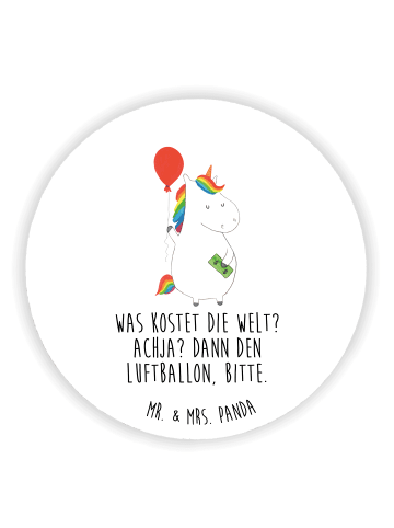 Mr. & Mrs. Panda magnet Einhorn Luftballon mit Spruch in Weiß