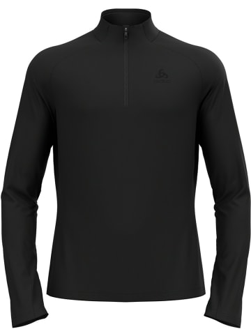Odlo Longsleeve "Mid Layer 1/2 Zip Essential Light" in Schwarz