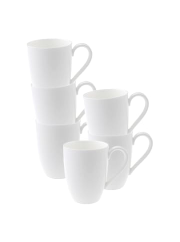 Villeroy & Boch 6er Set Becher mit Henkel Royal in 300 ml in weiß
