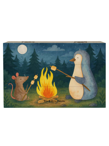 Mr. & Mrs. Panda Erinnerungskiste Pinguin Lagerfeuer Design ohne... in Weiß