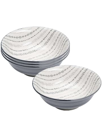 Ritzenhoff & Breker 4er Set Servierschalen Sendai Ranke ø 21 cm grau in grau