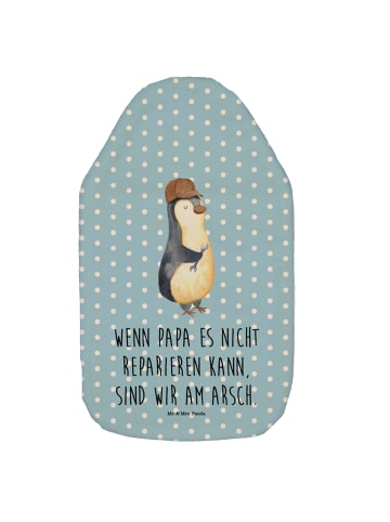 Mr. & Mrs. Panda Bettflasche Wenn Papa es nicht reparieren kann,... in Blau Pastell