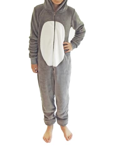 NORMANN Jumpsuit Overall Onesie Schlafanzug Tier - 50981 in Grau