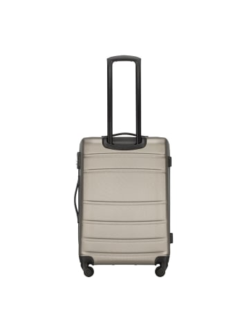 Wittchen Medium suitcase and cosmetic case made of textured in Champagne
