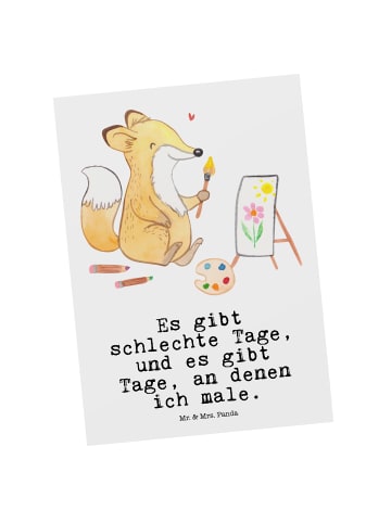Mr. & Mrs. Panda Grußkarte Fuchs Malen mit Spruch in Weiß