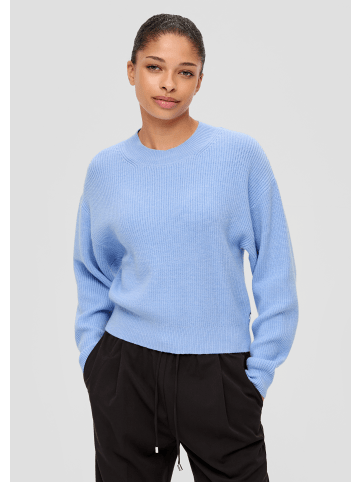 QS Strickpullover langarm in Blau