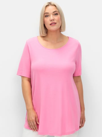 sheego Longshirt in blumiges pink