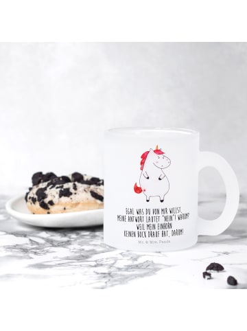 Mr. & Mrs. Panda Trinkbecher Einhorn Wut mit Spruch in Transparent