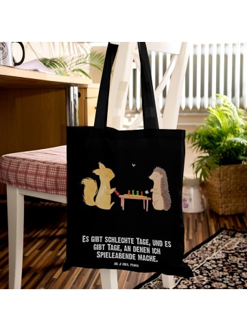 Mr. & Mrs. Panda Shopping Tasche Eichhörnchen Gesellschaftsspiel... in Schwarz