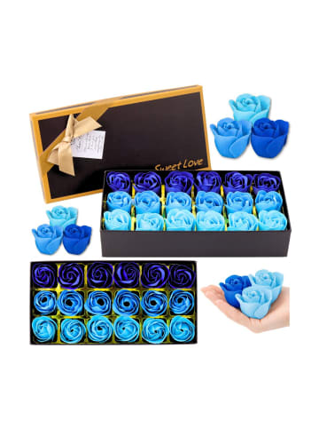 Wisam® Ewige Duftrosen Box Blau 18 Rosen Geschenk Deko
