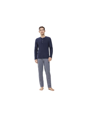 Mey Pyjama lang für Herren in blau in blau