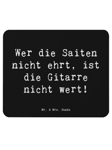 Mr. & Mrs. Panda Mauspad Spruch Gitarre Wert mit Spruch in Schwarz