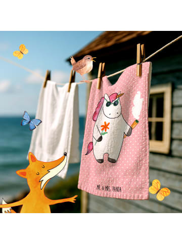 Mr. & Mrs. Panda Handtuch Einhorn Woodstock ohne Spruch in Rot Pastell