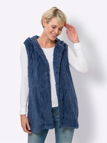 Sieh an! Fleeceweste in jeansblau