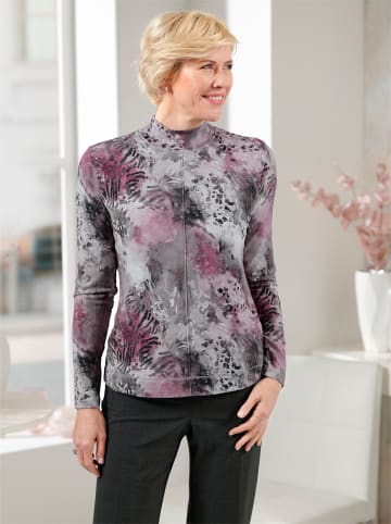 WITT WEIDEN Shirt in steingrau-mauve-bedruckt