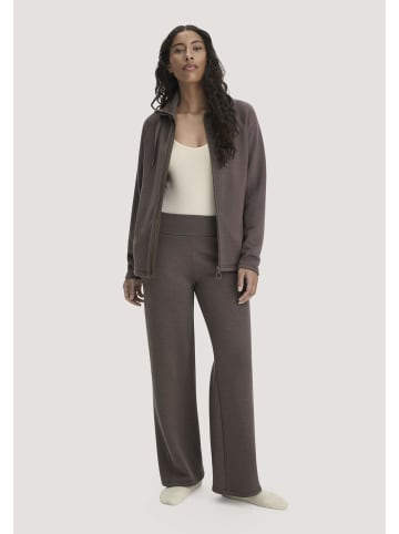 Hessnatur Hessnatur Hose Wide Leg ACTIVE WOOL aus Bio-Merinowolle in dunkles mauve