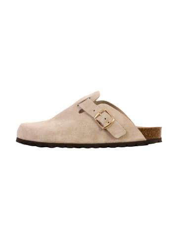 Divine Factory Boreal Leder Pantoletten Beige